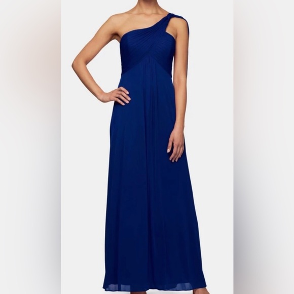 Alex Evenings Dresses & Skirts - Alex Evenings Prom Bridesmaid Blue Empire Waist Ruched Strapless Gown Size 18